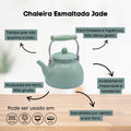 Chaleira Esmaltada A5 Linha Charme 2,5L com Cabo de Porcelana – Para Café, Chá e Chimarrão
