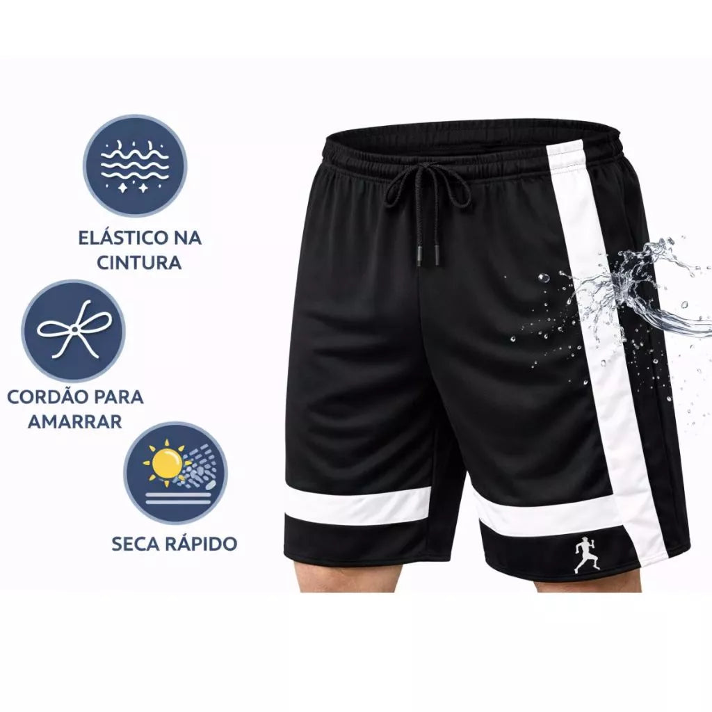 Kit Bermudas Shorts Masculino Academia Treino Dupla