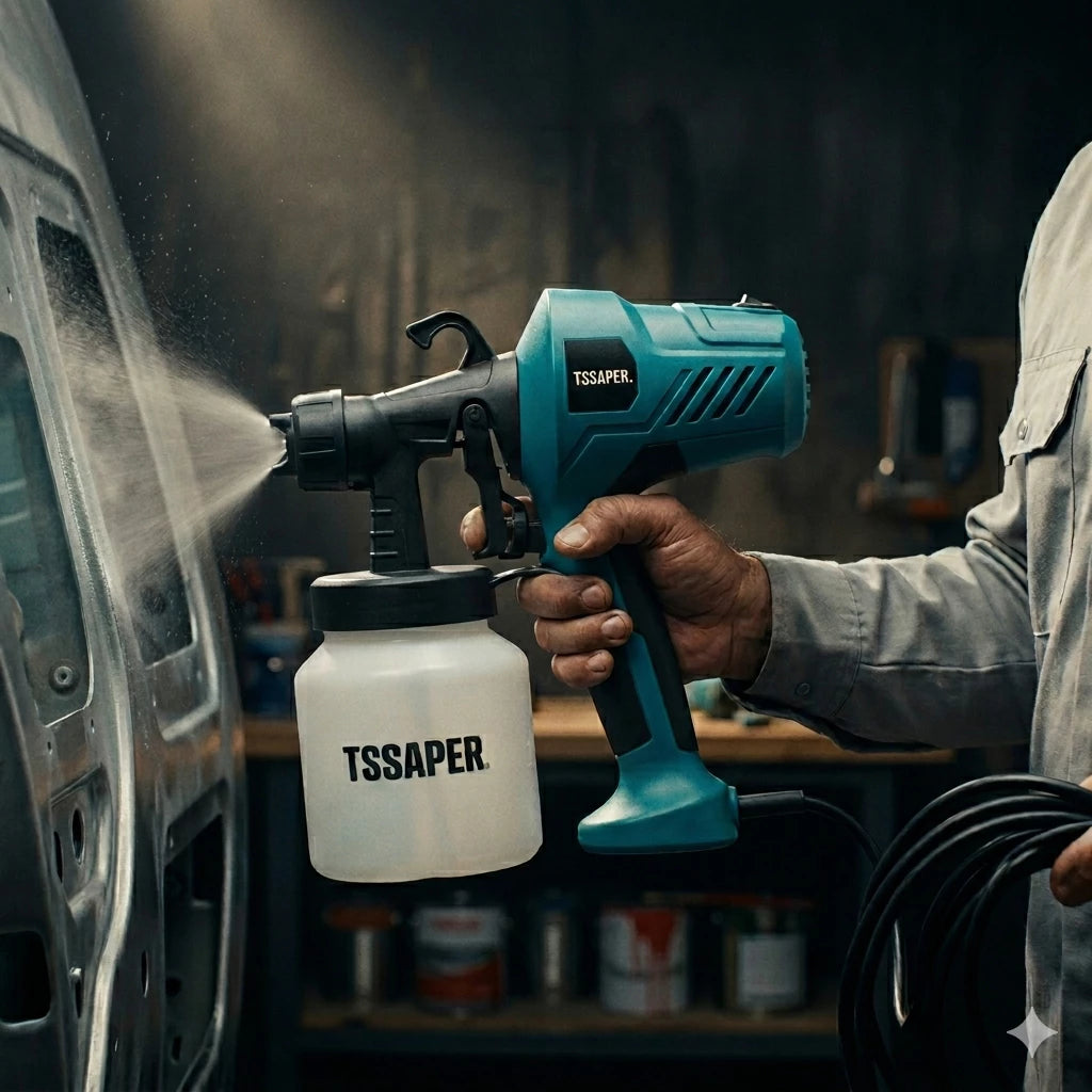 Pistola Elétrica Pulverizadora de Tinta 450W com Compressor e Bico Ajustável