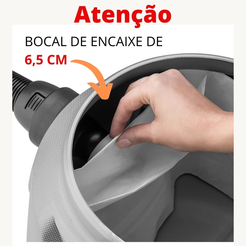 Kit 6 Sacos para Aspirador de Pó WAP ST10 ST15 ST20