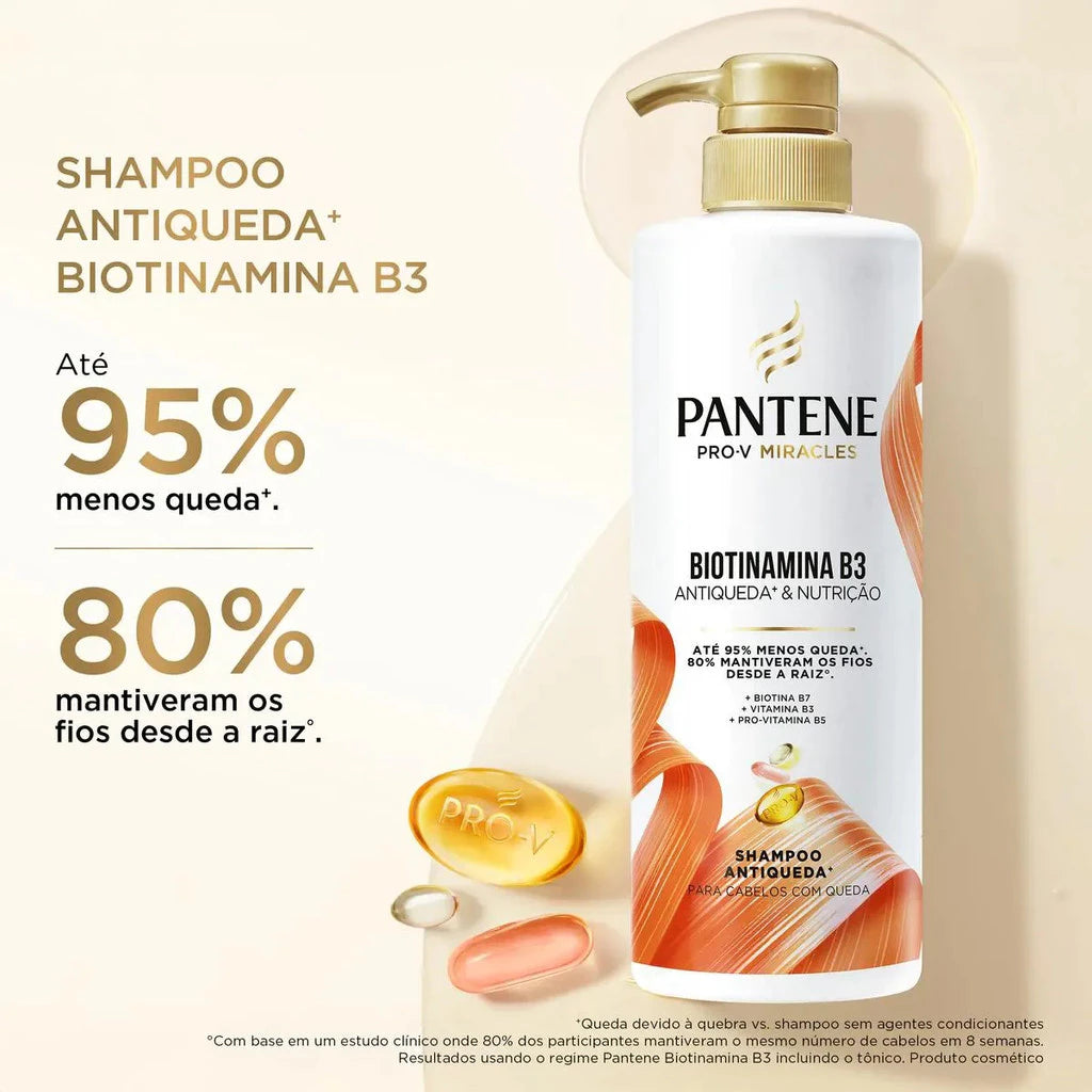 Kit Pantene Shampoo + Condicionador Antiqueda Biotinamina B3 510ml