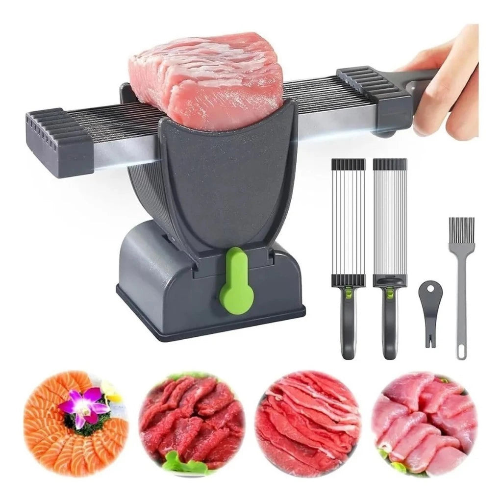 Fatiador Multifuncional Manual para Carnes, Queijos e Vegetais em Aço Inox
